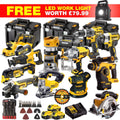 DCKT4T13WLF 18V XR 13 Piece Power Tool Kit with 3 x 5.0Ah Batteries, Accessories Set & Toughsystem Box