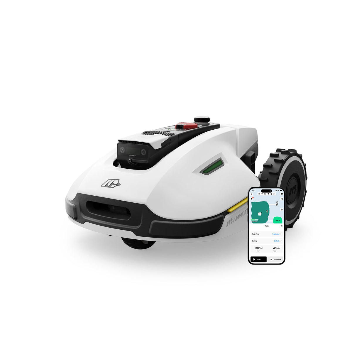 MAMMOTION YUKA 3000 Robot Lawn Mower, Perimeter Wire free,Recommended 3000 m, Max.4000 m,Equipped with Ultrasense Al vision, Handles 45% slopes