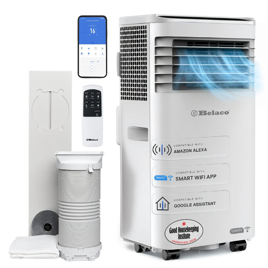 Belaco 9000 BTU Air Conditioning Unit – Smart WiFi Connectivity