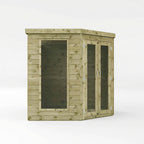 WALTONS | Wooden Corner Summerhouse | Shiplap Tongue & Groove | Garden Room | Flat Roof | Double Door | Outdoor Sun Room | 7ft 8ft 9ft | 10 Year Anti