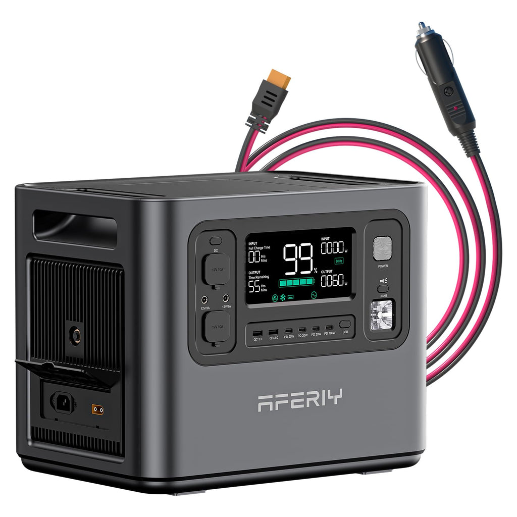 2048Wh Portable Power Station 2400W LiFePO4 Battery Solar Generator with UPS