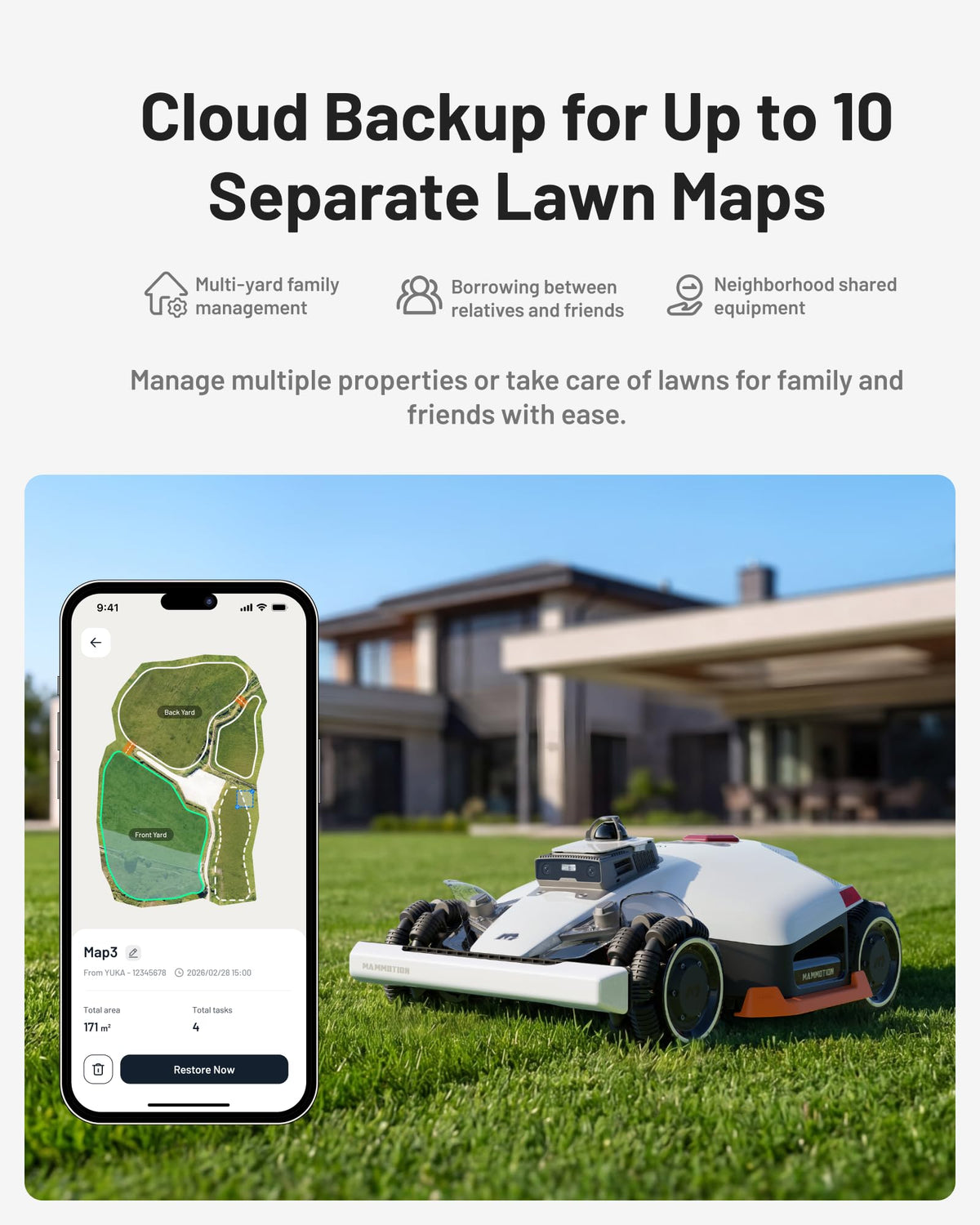 MAMMOTION LUBA 3 AWD 3000 Robotic Lawnmower without Boundary
