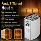 Duthss 2 Person Outdoor Sauna, 135×139×200 cm, 4.5kW Electric Sauna System