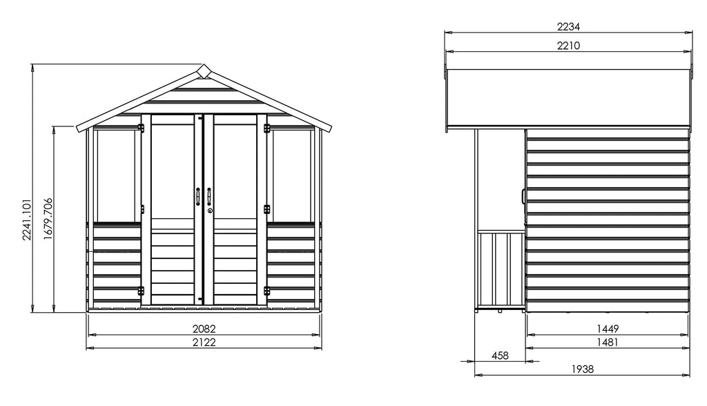 Wooden Summerhouse/Log Cabin Shed