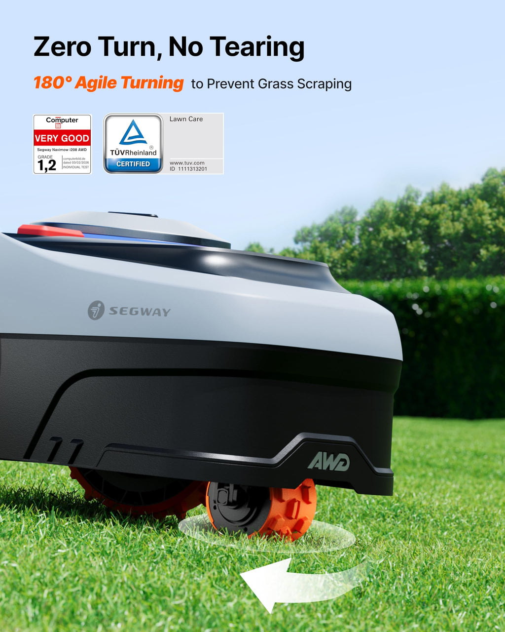 Segway Navimow i208 AWD Robotic Lawn Mower without Boundary, Rec. 800 m2