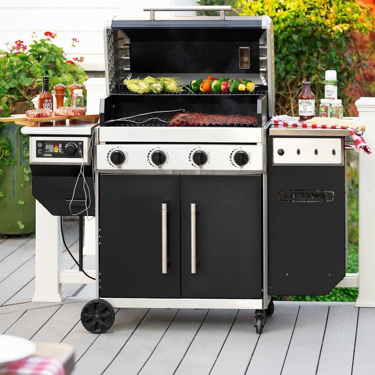 Lifetime 91025 Pellet Smoker & Gas Grill Combo