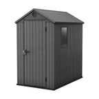 6 x 8 ft Outdoor Garden Storage Shed with Double Doors, Window & Heavy-Duty Floor Panel