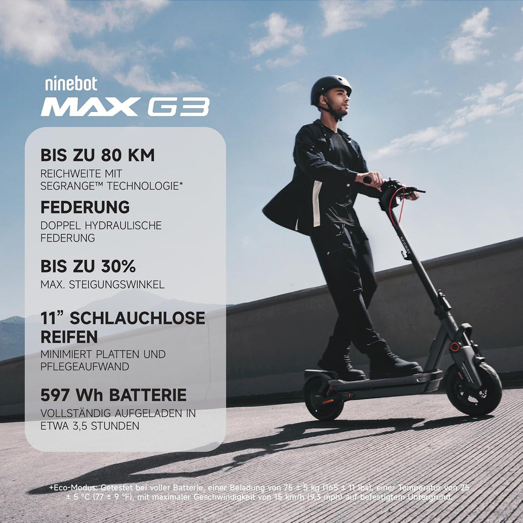 Electric Scooter with Road-Legal Certification, 80km Eco Mode Range, Dual Hydraulic Suspension, 130kg Load Capacity