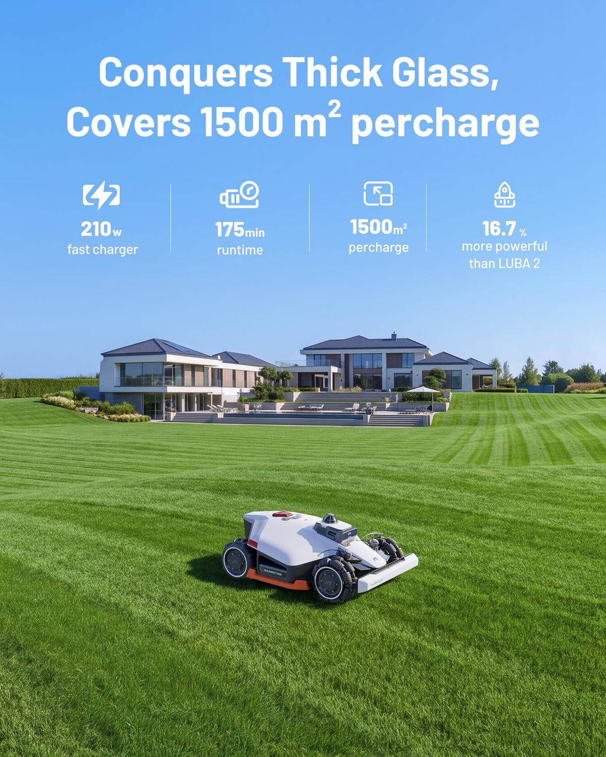 MAMMOTION LUBA 3 AWD 3000 Robotic Lawnmower without Boundary