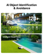 MAMMOTION YUKA 3000 Robot Lawn Mower, Perimeter Wire free,Recommended 3000 m, Max.4000 m,Equipped with Ultrasense Al vision, Handles 45% slopes