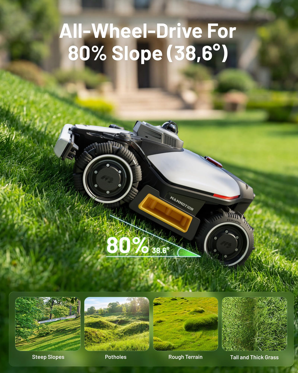 MAMMOTION LUBA mini 2 AWD 1500 Robot Lawn Mower