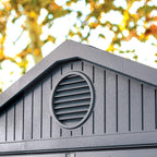 6 x 8 ft Outdoor Garden Storage Shed with Double Doors, Window & Heavy-Duty Floor Panel