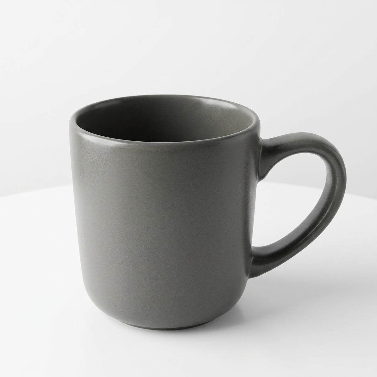 Elegant green stoneware coffee mug – 13 oz / 369 ml