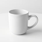 Plain white stoneware coffee mug – 13 oz / 369 ml