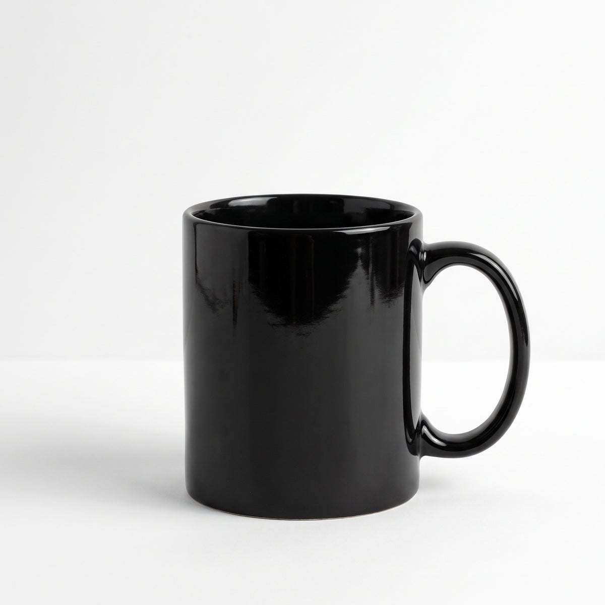 Black ceramic and stoneware coffee mug – 12 oz / 355 ml
