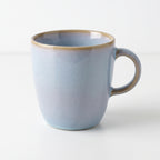 Light blue ceramic coffee mug – Elegant design with a glossy finish