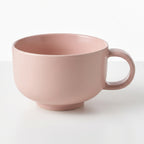 Powder pink ceramic coffee cup – Elegant, rounded design
