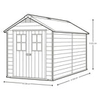 Keter Newton 7 x 11ft Double Door Outdoor Apex Plastic Garden Shed