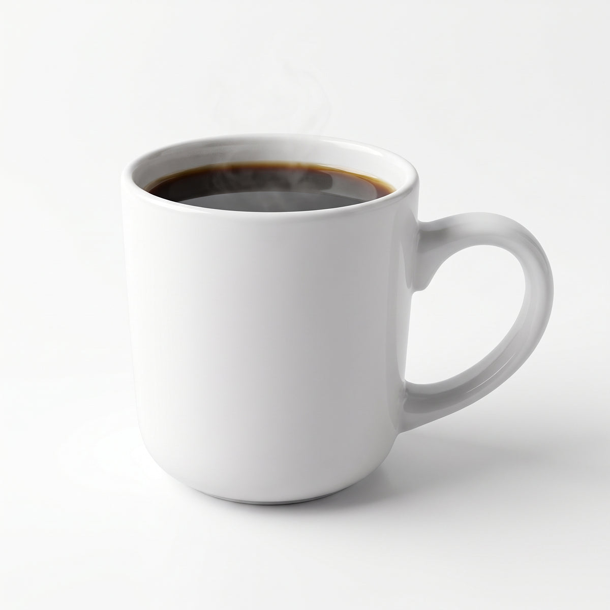 Plain white stoneware coffee mug – 13 oz / 369 ml