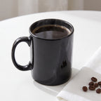 Black ceramic and stoneware coffee mug – 12 oz / 355 ml