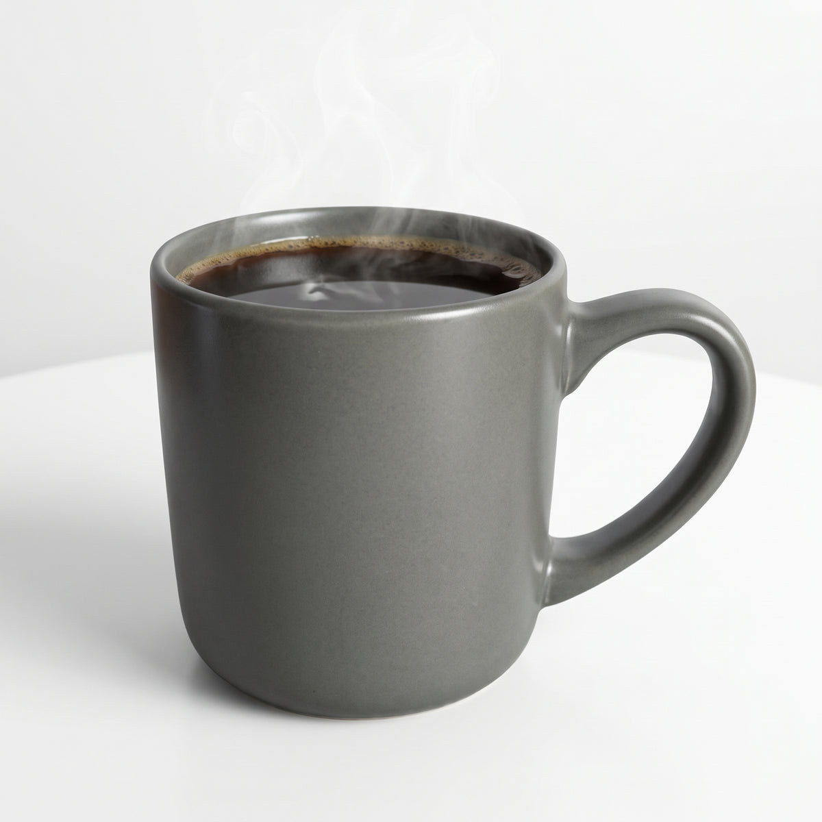 Elegant green stoneware coffee mug – 13 oz / 369 ml