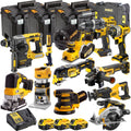 DCKT4T12B3 18V Brushless 12 Piece Kit With 3 x 5.0Ah Battery Charger & TStak Tool Storage