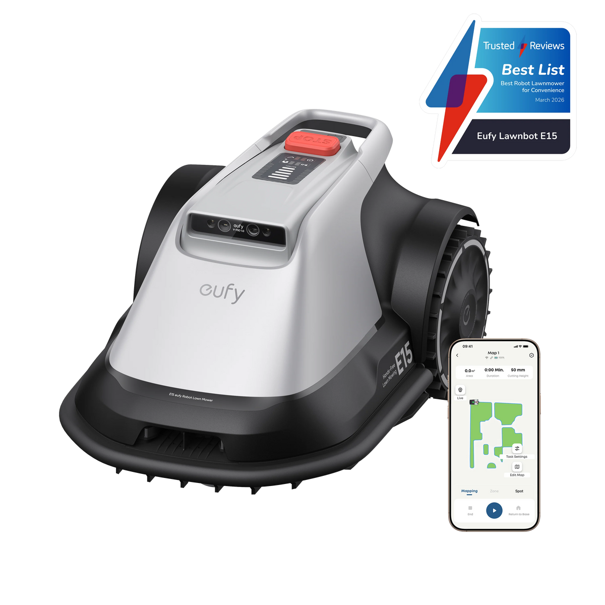 Robotic Lawn Mower for Gardens Up to 800m2, Wire-Free Vision Navigation, 3D Obstacle Avoidance