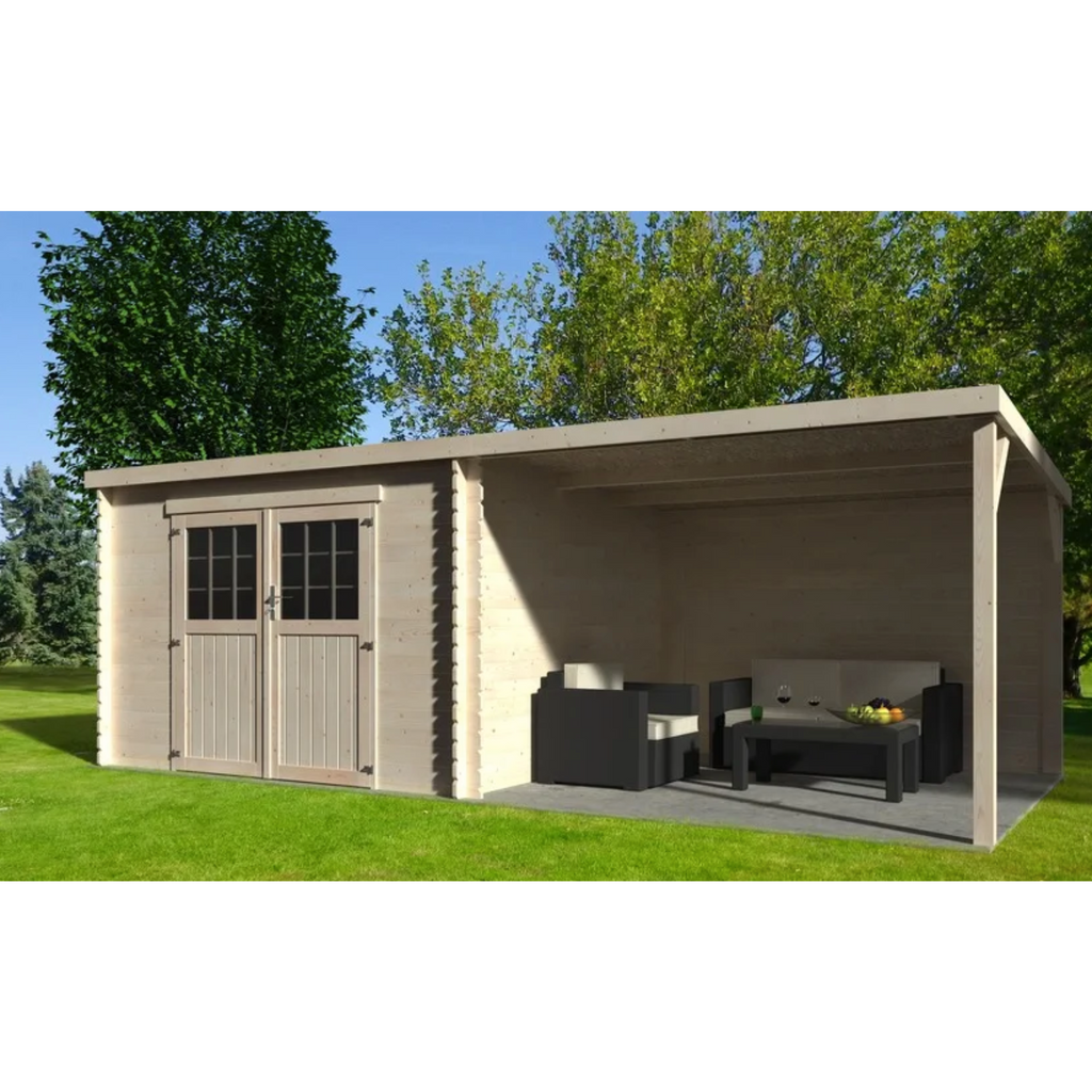 Large 198 Sq. Ft. Wooden Garden Shed – Premium Model at an Attractive Price